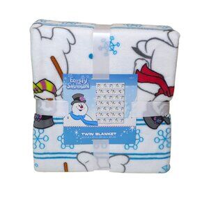 Frosty The Snowman Plush Twin Blanket 60" X 90" Soft Polyester Fleece For Kids